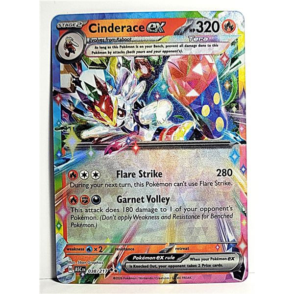 19)  CINDERACE EX, 38/217, DOUBLE RARE