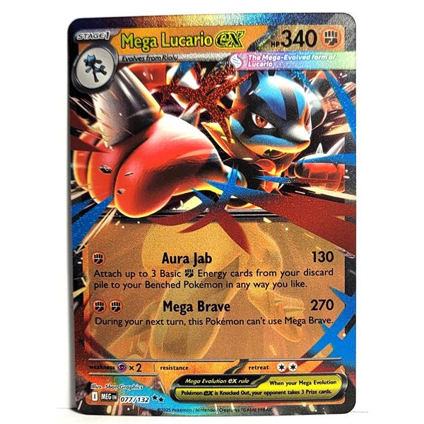 16)  MEGA LUCARIO, 77/132, DOUBLE RARE