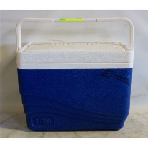 SMALL BLUE CAMPING COOLER