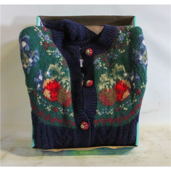 APRIL CORNELL WOOL CARDIGAN SZ. M
