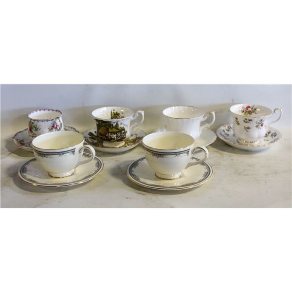 SIX ROYAL ALBERT, ROYAL DOULTON TEACUP +