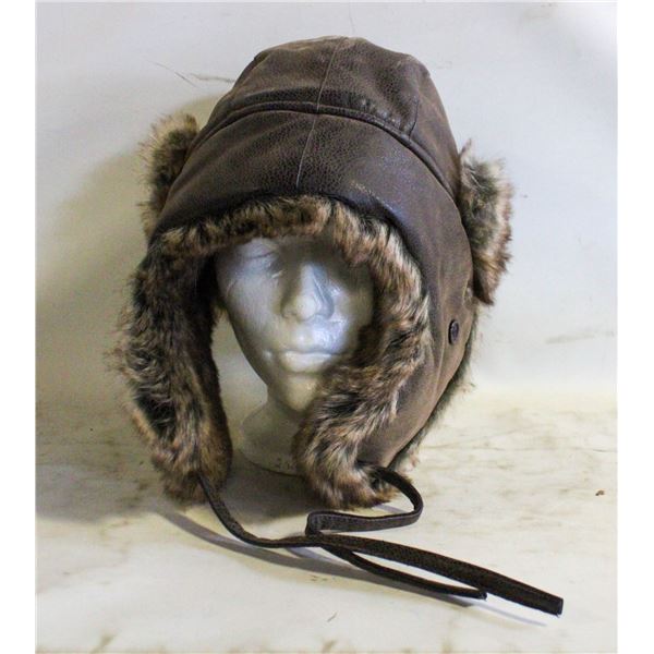 FAUX FUR LINED HAT
