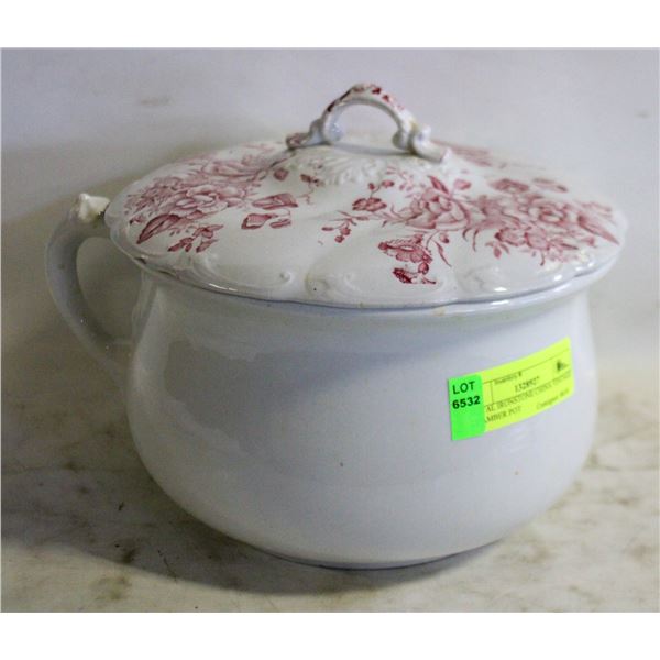 ROYAL IRONSTONE CHINA VINTAGE CHAMBER POT