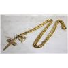 Image 1 : VINTAGE 24" GOLD TONE ROPE CHAIN,