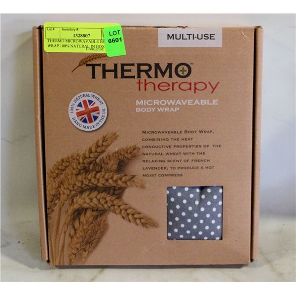 THERMO MICROWAVABLE BODY WRAP 100% NATURAL IN BOX