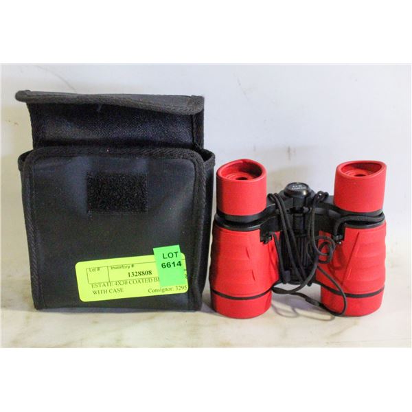 ESTATE 4X30 COATED BINOCULARS WITH CASE