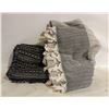 Image 1 : 2 DOUBLE COTTON THROW BLANKETS TOGETHER ESTATE