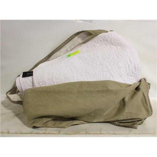 QUEEN SIZE SOHO COTTON BEDSPREAD - ESTATE