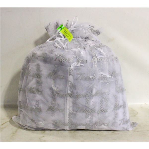 50 XL THANK YOU ORGANZA BAGS