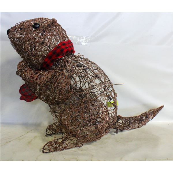 LIGHT UP BEAVER YARD DECOR LIFE SIZE