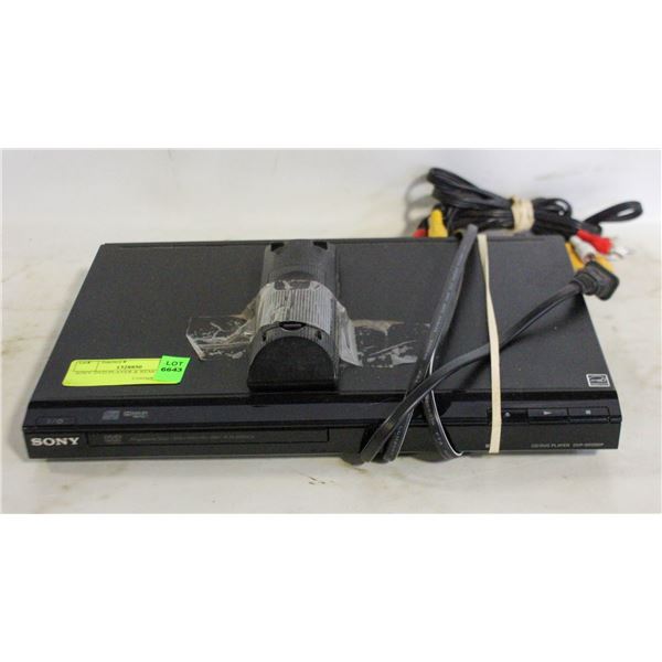 SONY DVD PLAYER & REMOTE