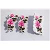 Image 1 : ESTATE 3PC PINK ROSE CERAMIC BROOCH IN GIFT BOX