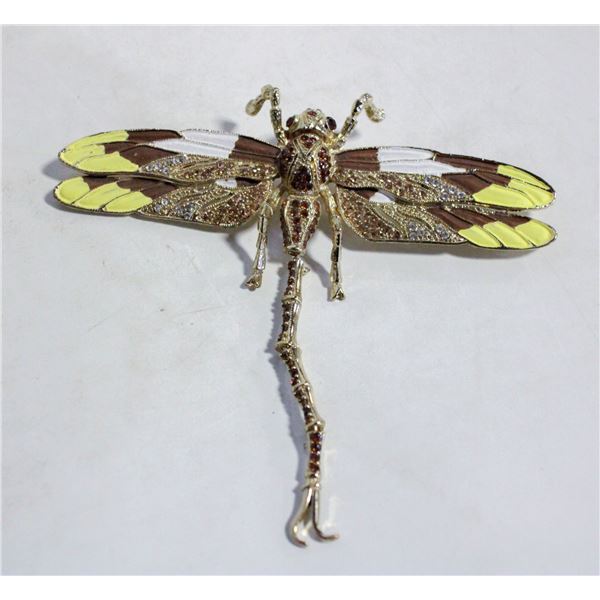ESTATE OVERSIZED ARTICULATING DRAGONFLY BROOCH