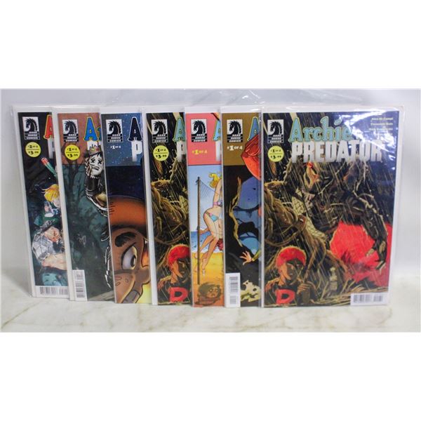 7 ASSORTED DARK HORSE COMICS ARCHIE VS