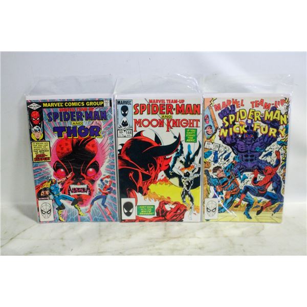 3 DIFFERENT 60 CENT VINTAGE SPIDERMAN