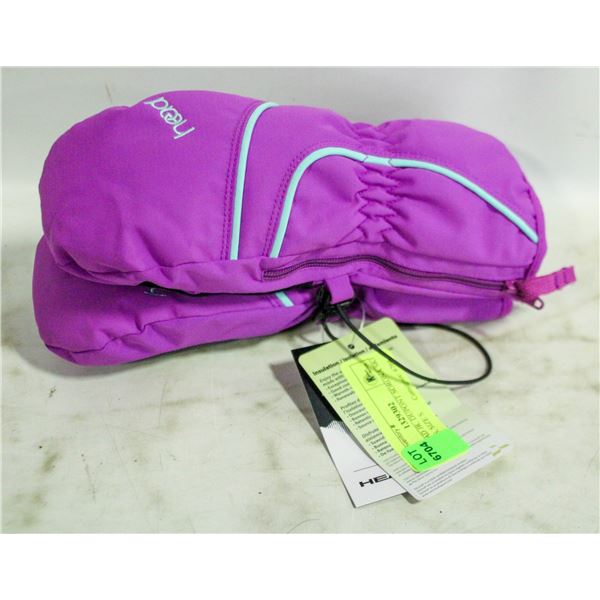 NEW HEAD JR. DUPONT SORONA SKI MITTENS, SIZE S