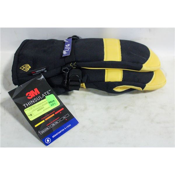 NEW SARANAC GAUNTLET PREMIUM DEERSKIN SKI MITS