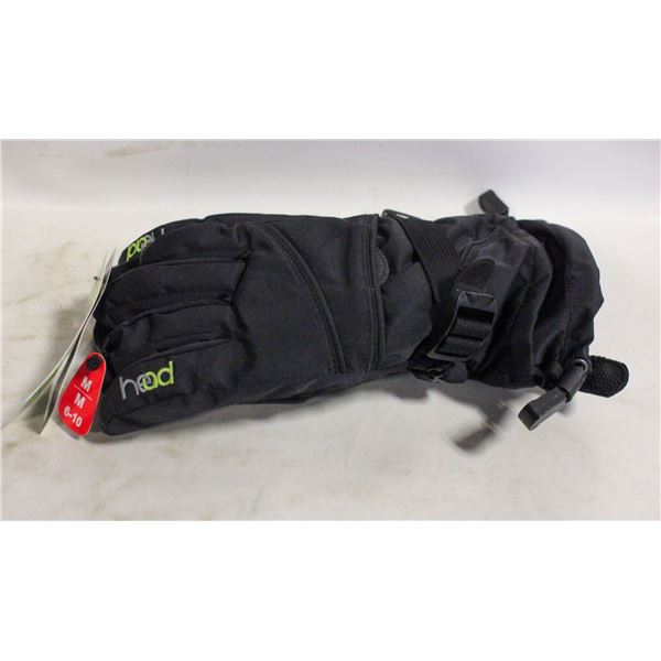 NEW HEAD JUNIOR SKI/ SNOW GLOVES, SIZE M.