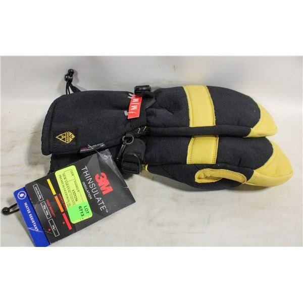 NEW SARANAC GAUNTLET PREMIUM DEERSKIN SKI MITS