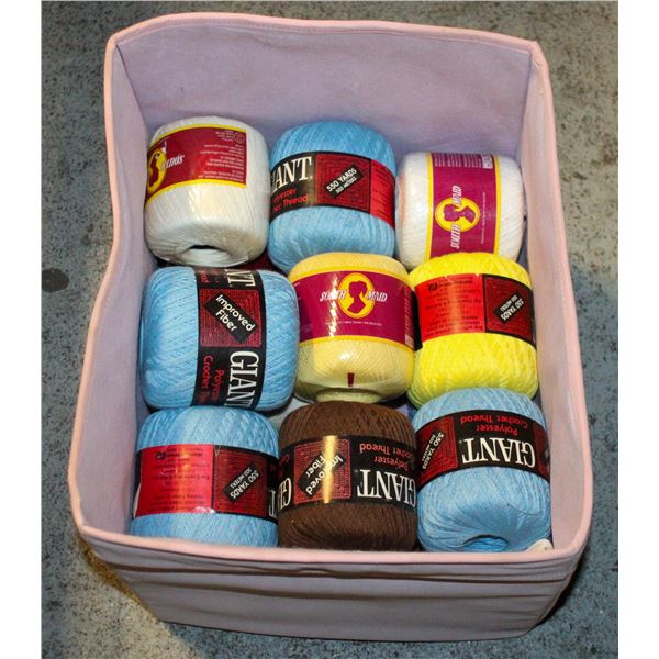 LARGE LOT OF CROCHET THREAD