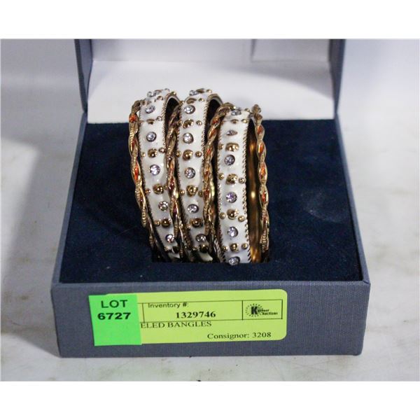 7 JEWELED BANGLES