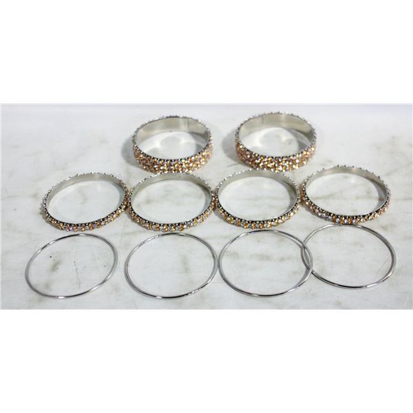 6 JEWELED BANGLES