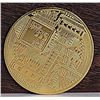 Image 2 : 12)  GOLD TONE BITCOIN TOKEN.