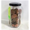 Image 1 : JAR OF CANADIAN PENNIES