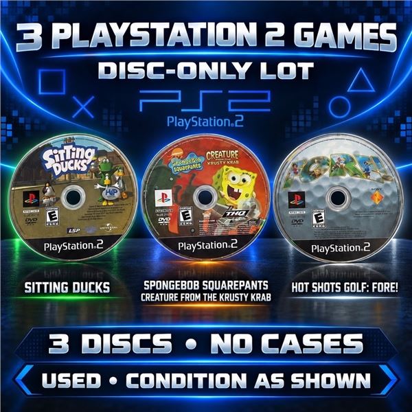 3 PLAYSTATION 2 GAMES DISC ONLY