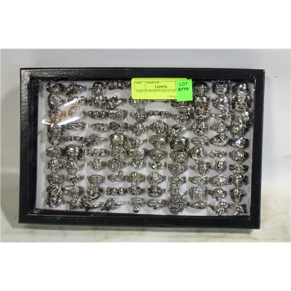 CASE OF 96 MENS HEAVY RINGS