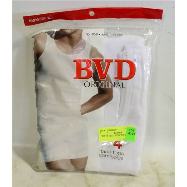 SET OF 4 BVD TANK TOPS SIZE M