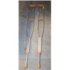 Image 1 : PAIR OF LARGE ALUMINUM CRUTCHES