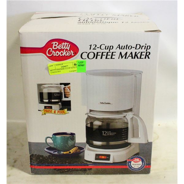 BETTY CROCKER 12 CUP AUTO DRIP COFFEE POT