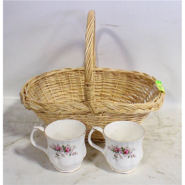 ROYAL ALBERT LAVENDER ROSE COFFEE CUPS