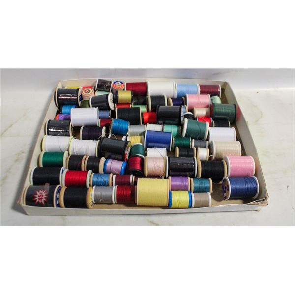 ESTATE LOT OF NEW & USED SEWING THREADS