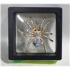 Image 1 : NEW BLUE WHITE OMBRE SPIDER BROOCH