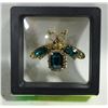 Image 1 : NEW BEE BROOCH EMERALD