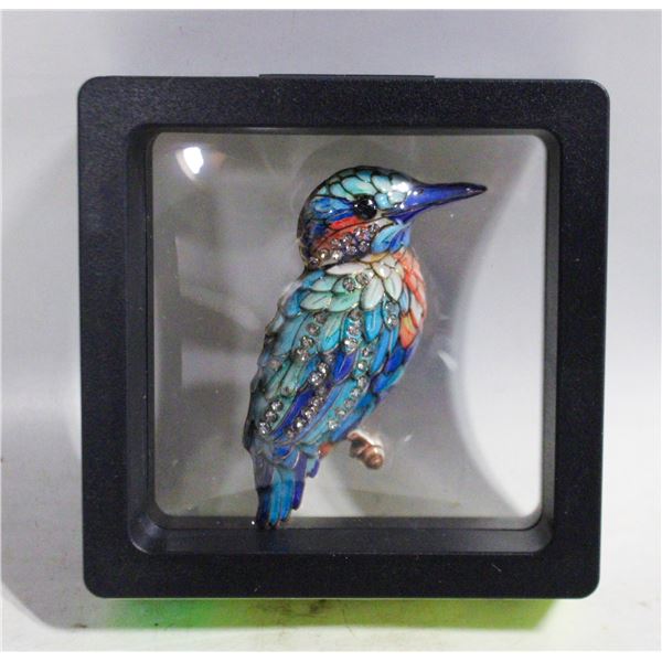NEW KINGFISHER BIRD TEAL ACCENT