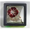 Image 1 : NEW LARGE POPPY BROOCH RHINESTONE