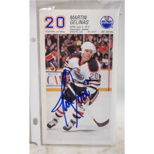 EDMONTON OILERS #20 MARTIN GELINAS