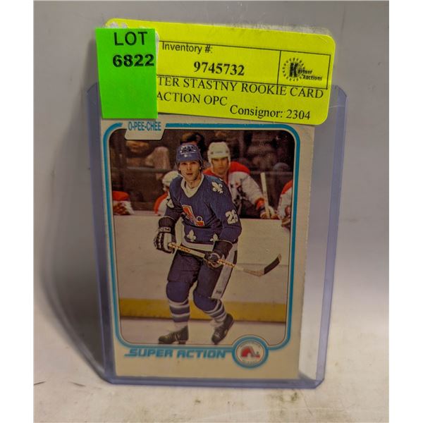 1981 PETER STASTNY ROOKIE CARD SUPER ACTION OPC