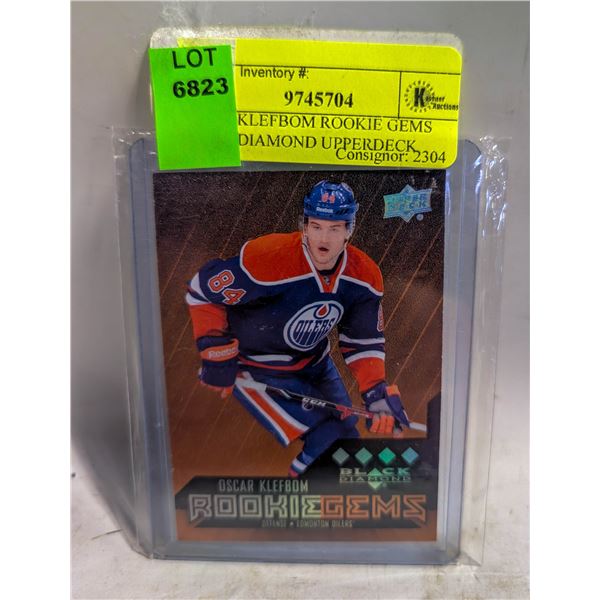 OSCAR KLEFBOM ROOKIE GEMS BLACK DIAMOND UPPERDECK