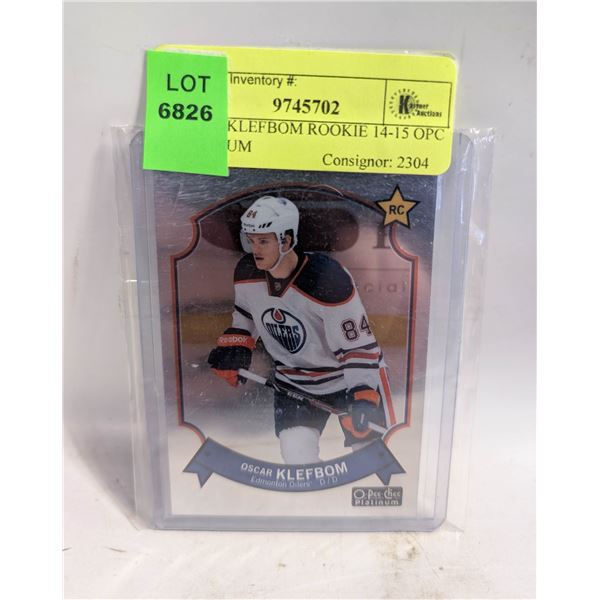 OSCAR KLEFBOM ROOKIE 14-15 OPC PLATINUM