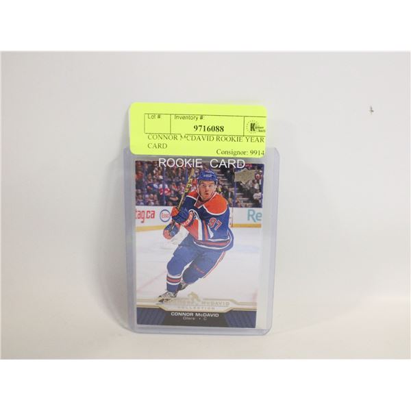 CONNOR MCDAVID ROOKIE YEAR CARD