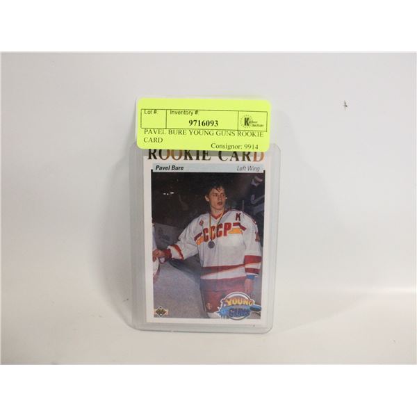 PAVEL BURE YOUNG GUNS ROOKIE CARD