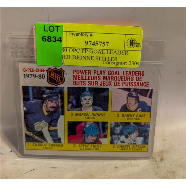 1979-80 OPC PP GOAL LEADER SIMMER DIONNE SITTLER