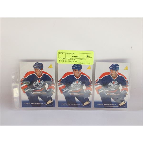3 TODD MARCHANT OILERS ROOKIES PINNACLE