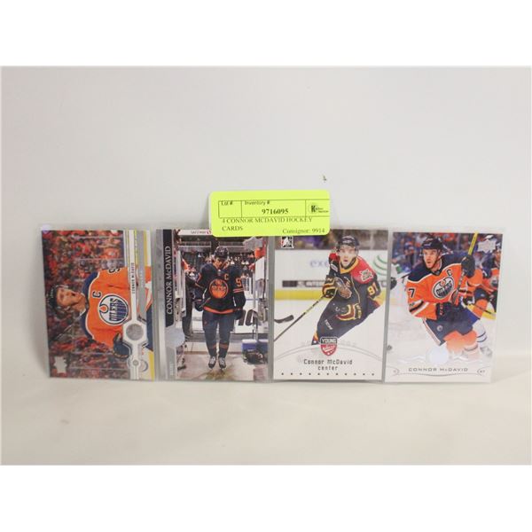 4 CONNOR MCDAVID HOCKEY CARDS