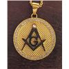 Image 1 : 21) GOLD TONE & CLEAR CRYSTALS WITH BLACK