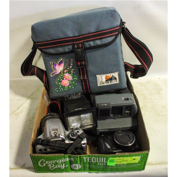 LOT OF CAMERA PARTS AND ACCESSORIES